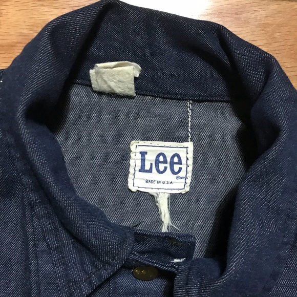 Vintage Lee Denim Work Chore Jacket Men’s Large - Picture 4 of 8